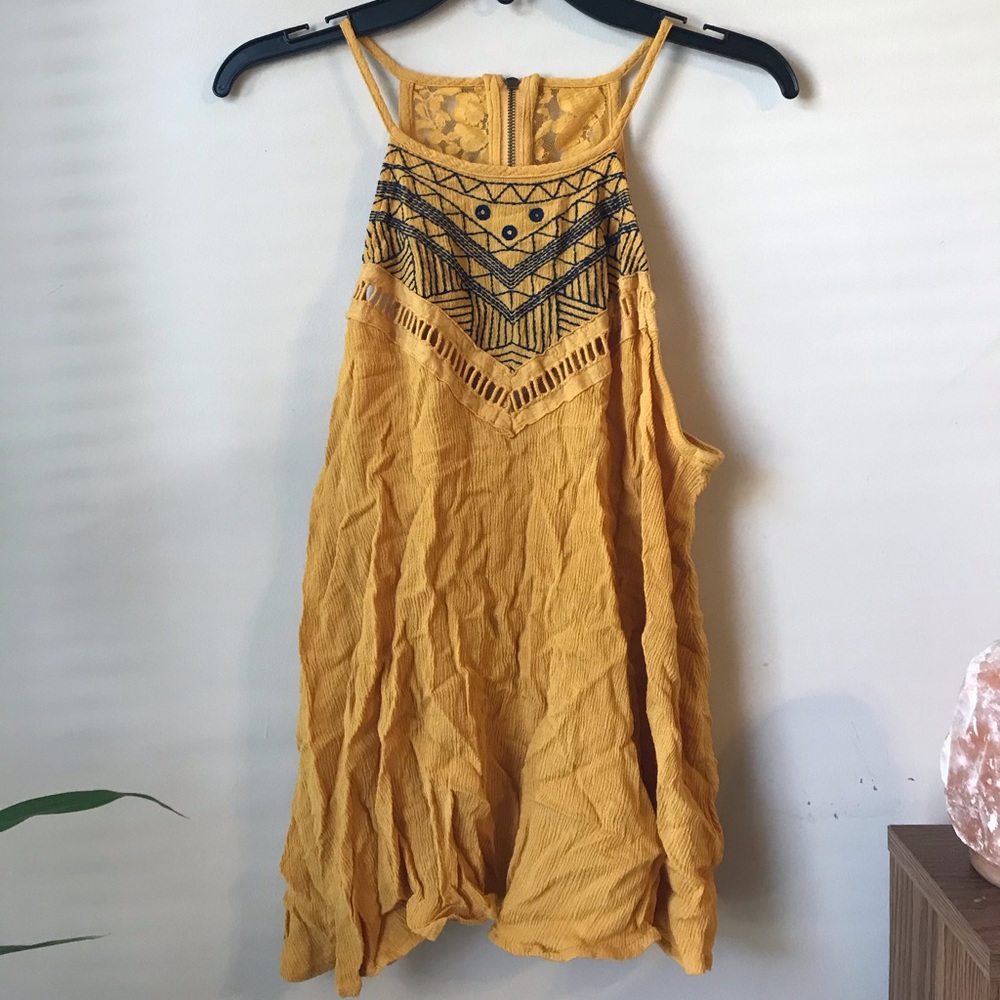 Mustard Yellow Tank with Zipper back
